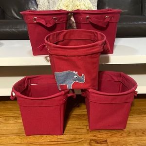 5 Pottery Barn kids canvas storage